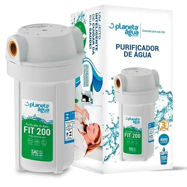 Purificador Planeta Agua Fit 200 Com Rosca De 1/2 Branco Pequeno, imagem 1 de 7